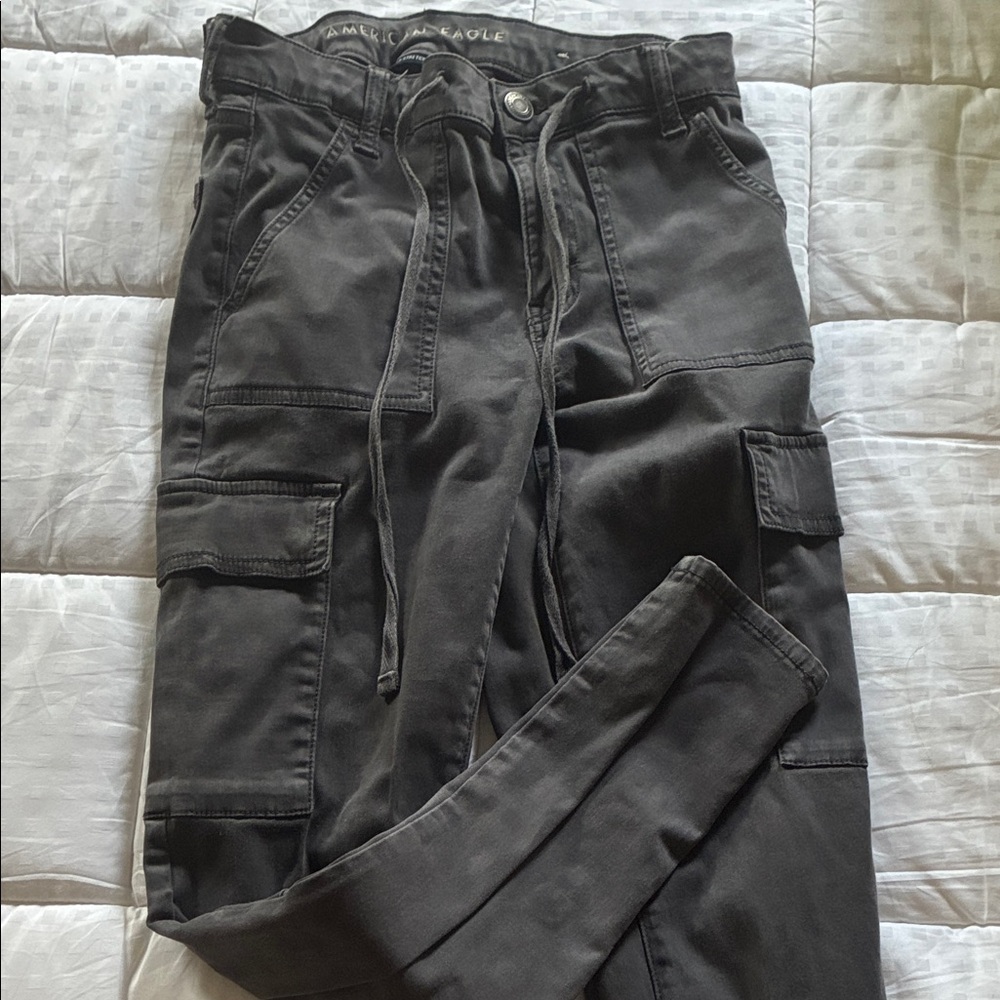 American Eagle Outfitters Charcoal Cargo Pants
